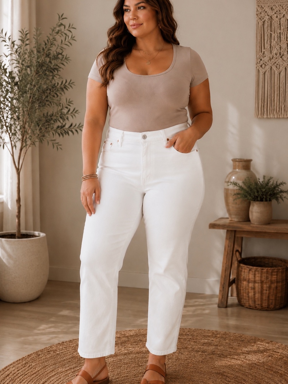 Levi’s Wedgie Straight 16W White Jeans | Plus Size Denim